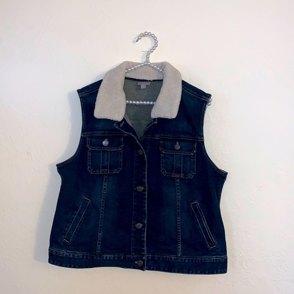 J. Jill Jackets & Blazers - J. Jill jean vest jacket Large